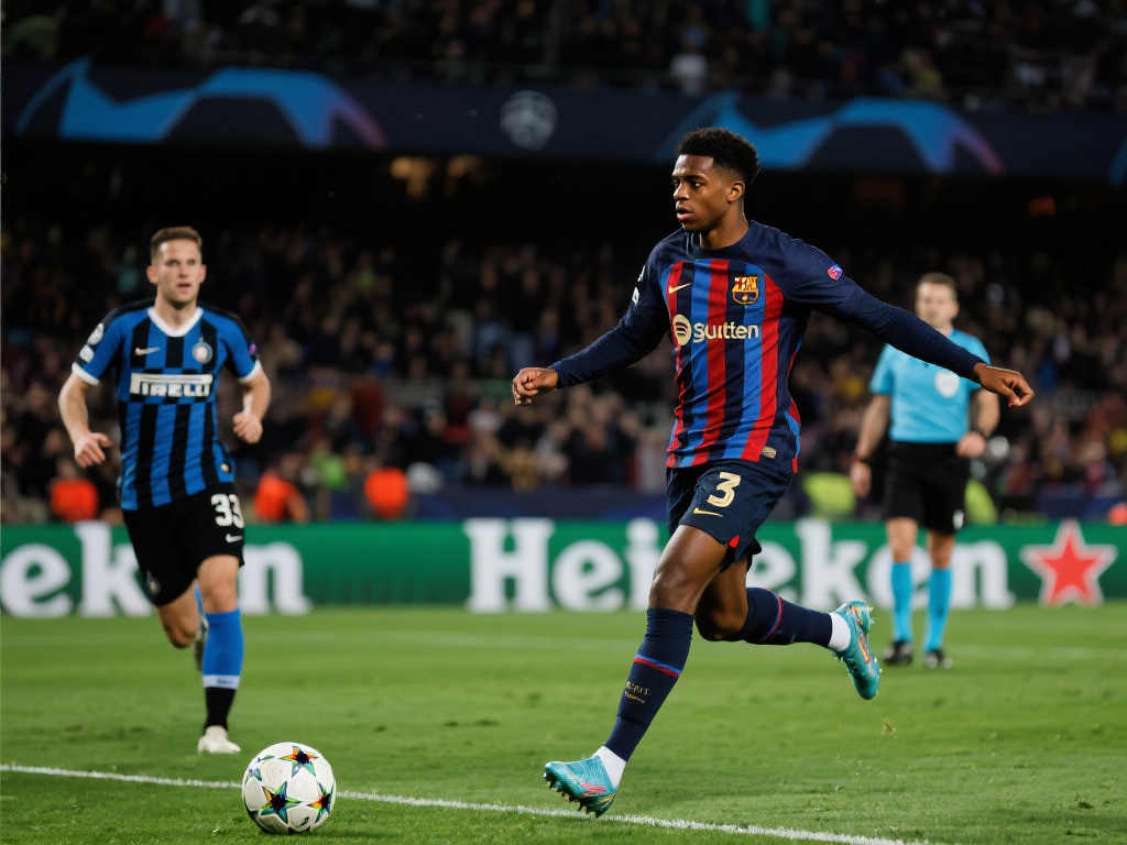 巴萨国米惊险过招:邓弗里斯闪耀,亚马尔费兰助力3-3平局 在一场令人屏息的欧冠比赛中,巴塞罗那与国